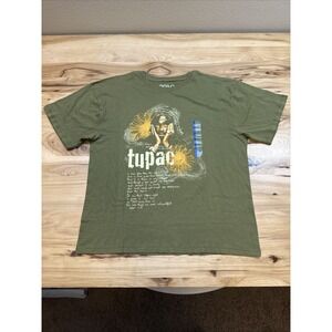 2Pac Official Store Sunflowers Green Short Sleeve T-Shirt Size Large